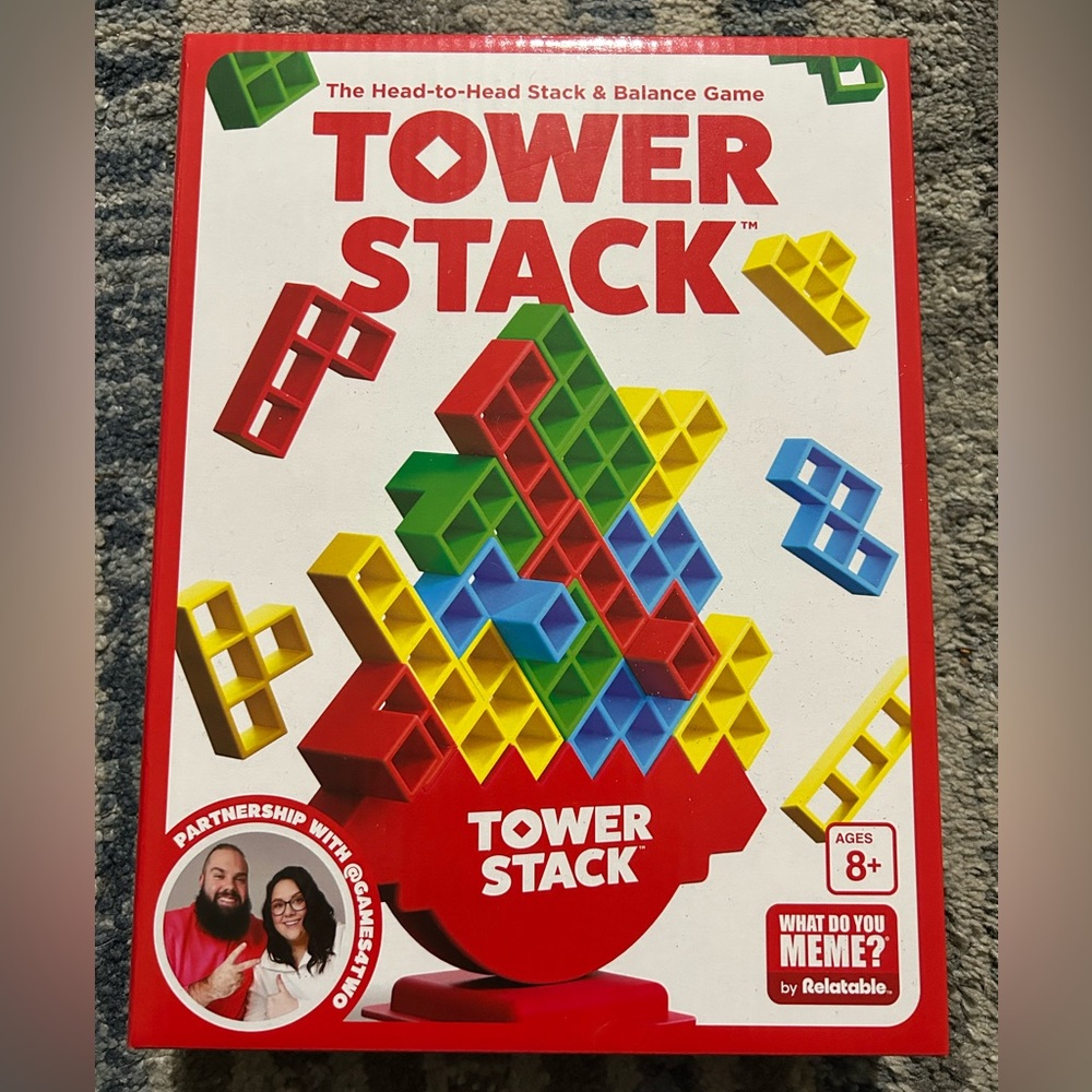 Tower Stack Game with Colorful Blocks New Sealed in box